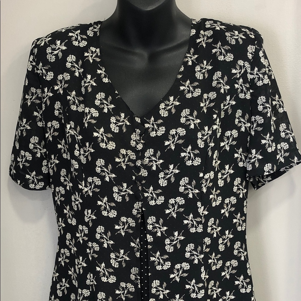 Braemar by Jeremy Scott Black & Floral Layered Maxi Dress – Size 12